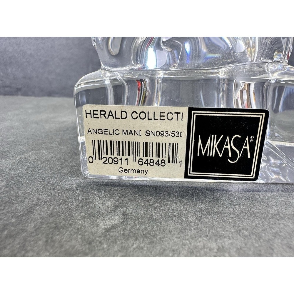 Mikasa Herald Collection Angelic Mandolin Angel Lead Crystal Germany 8.25" - Picture 7 of 11